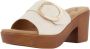Mustang Shoes Slippers blokhak zomerschoen slippers met grote decoratieve gesp - Thumbnail 1