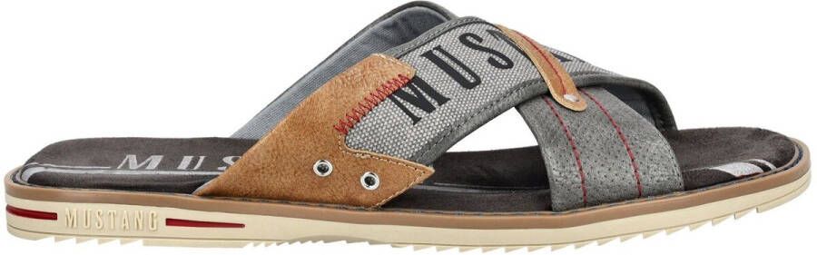Mustang Shoes Slippers zomerschoen slippers badschoen met opvallende logo-opschrift