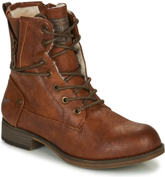 Mustang veterlaarsjes Cognac-38 - Schoenen.nl