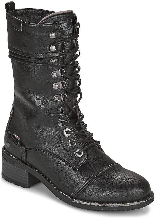Mustang Zwarte Winter Dames Enkellaars Black Dames - Foto 6