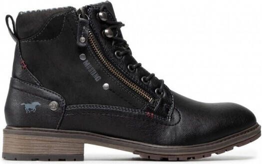Mustang Shoes Hoge veterschoenen met een ritssluiting