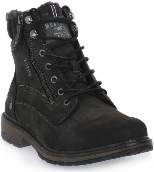 Mustang Shoes Hoge veterschoenen met zijrits voor gemakkelijker instappen - Foto 3