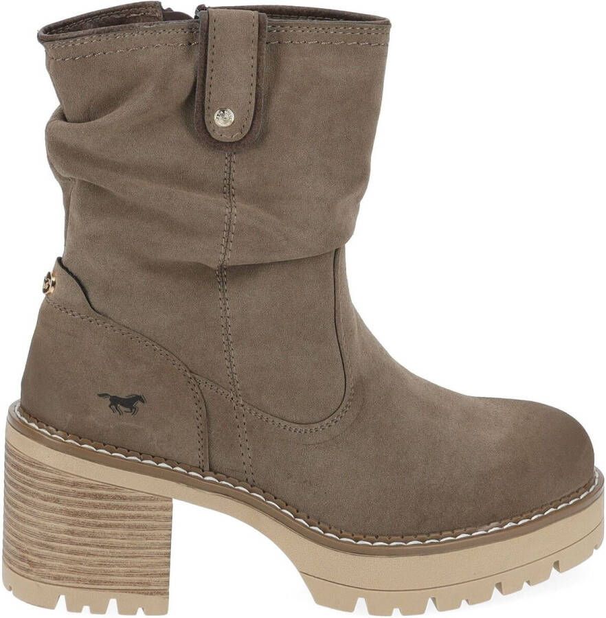 Mustang Enkellaarsjes Hak Enkellaarsjes Hak taupe - Foto 2