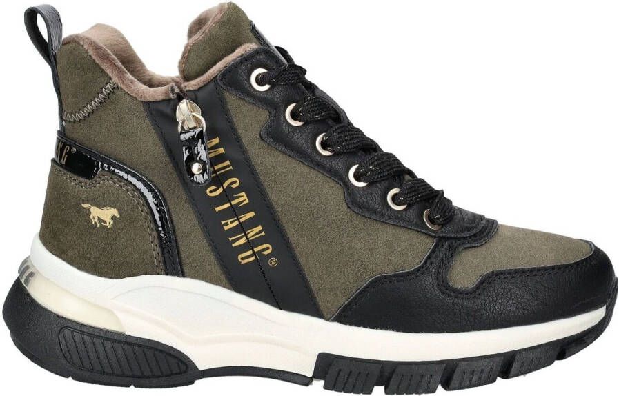 Mustang Shoes Veterschoenen high top sneaker enkellaars met extra ritssluiting - Foto 4