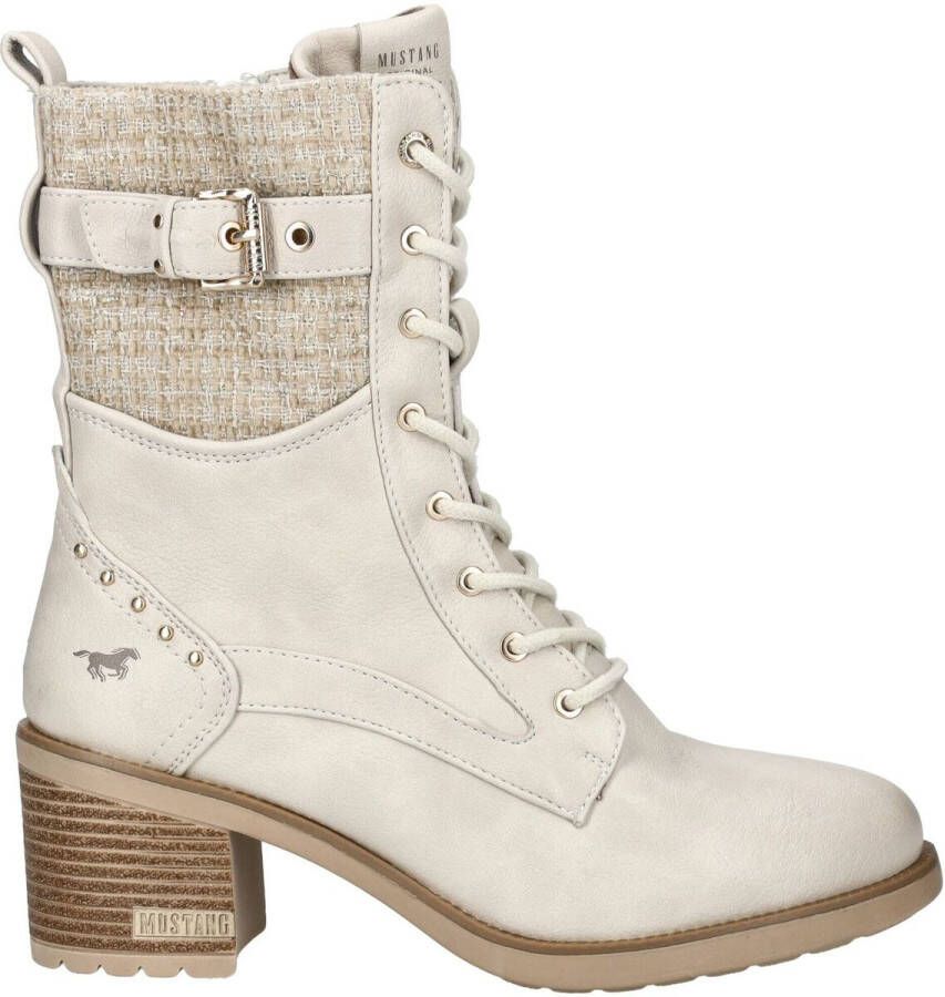 Mustang Shoes Winterlaarsjes Plateau enkellaars veterschoenen met praktische binnenrits - Foto 6