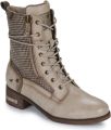 MUSTANG Veterlaarsjes donkerbeige chocoladebruin - Beige