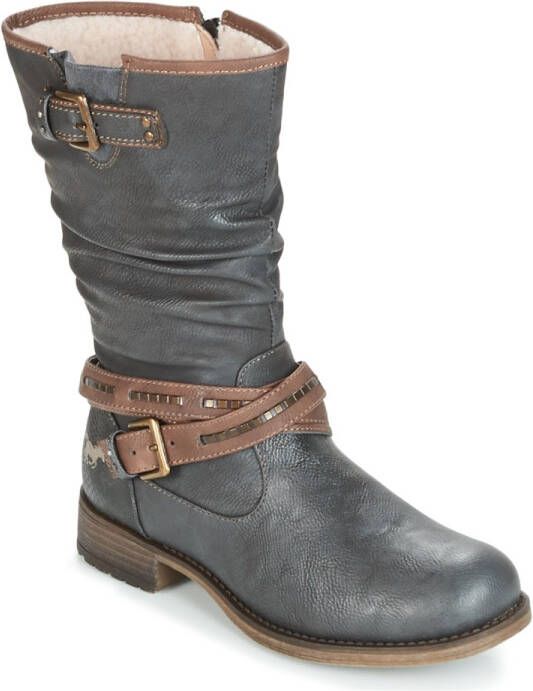 Mustang Shoes Winterlaarzen met siergespen op de slouchy schacht