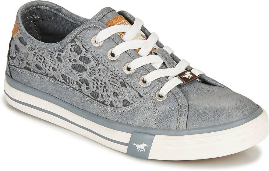 Mustang Sneaker in verfijnde gehaakte look Blauw