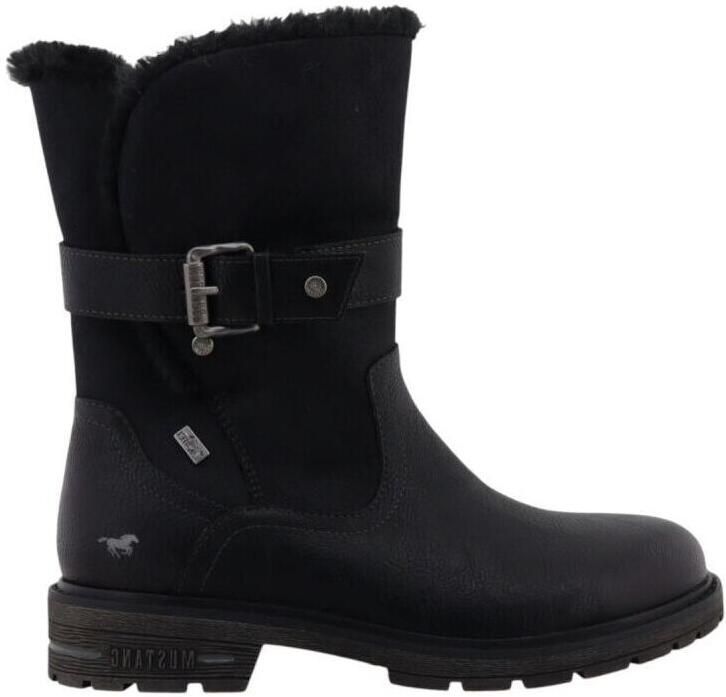 Mustang Shoes Winterlaarzen Bienke Biker boots met blokhak en sierriem - Foto 2