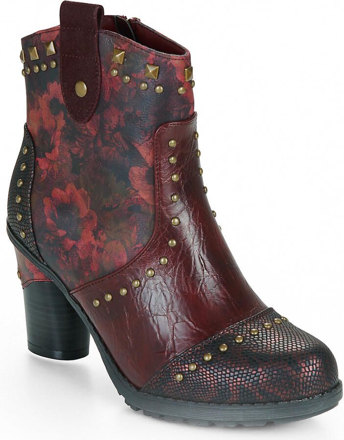 Mustang dames enkellaarsjes rood 15M0162012 bordo-multi - Foto 13