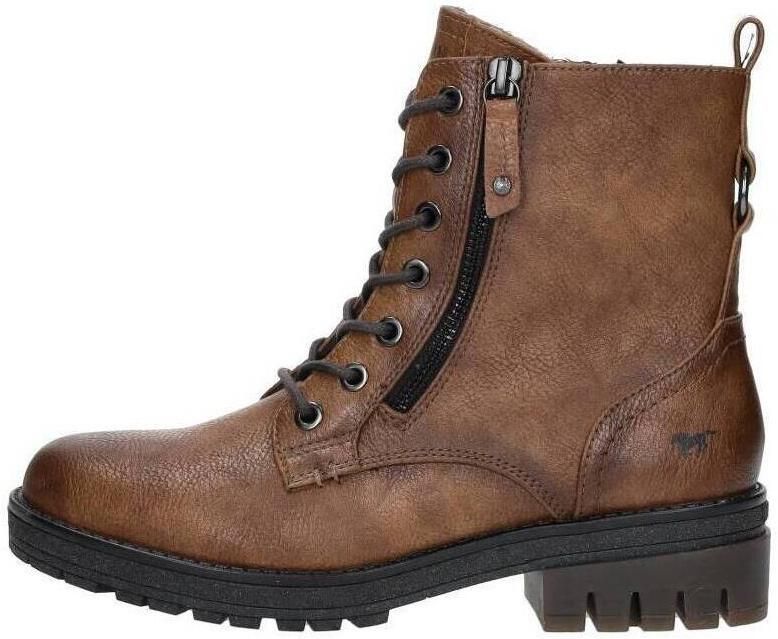 Mustang Stijlvolle bruine veterschoenen voor dames Brown