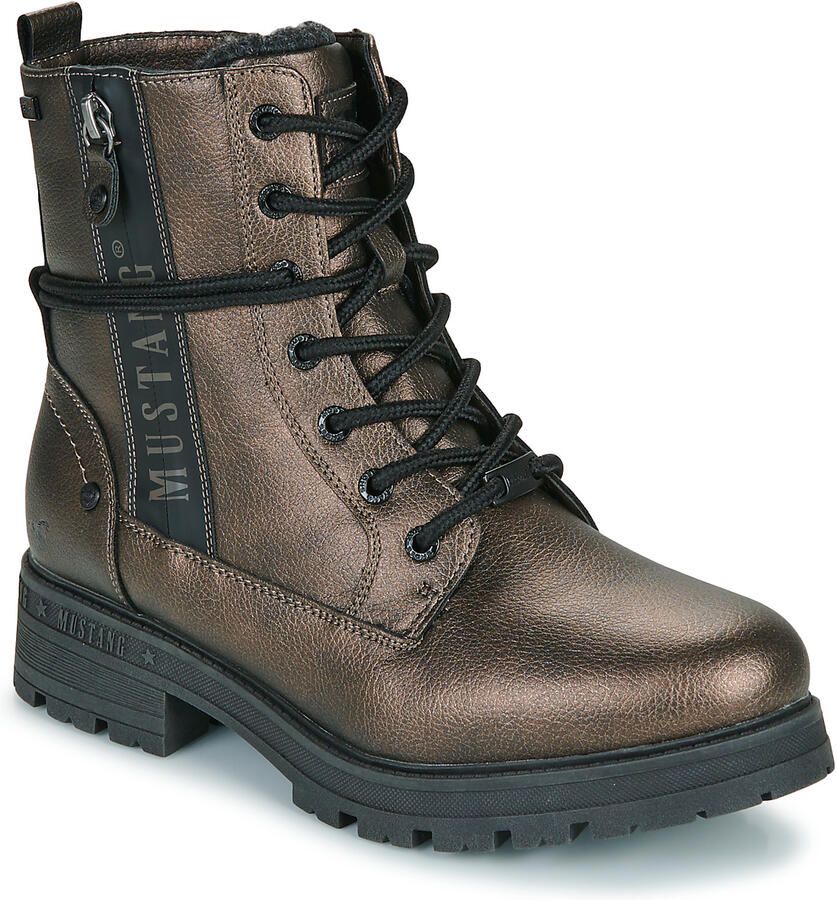 Mustang Veterschoenen Hoog Veterschoenen Hoog goudkleur - Foto 2