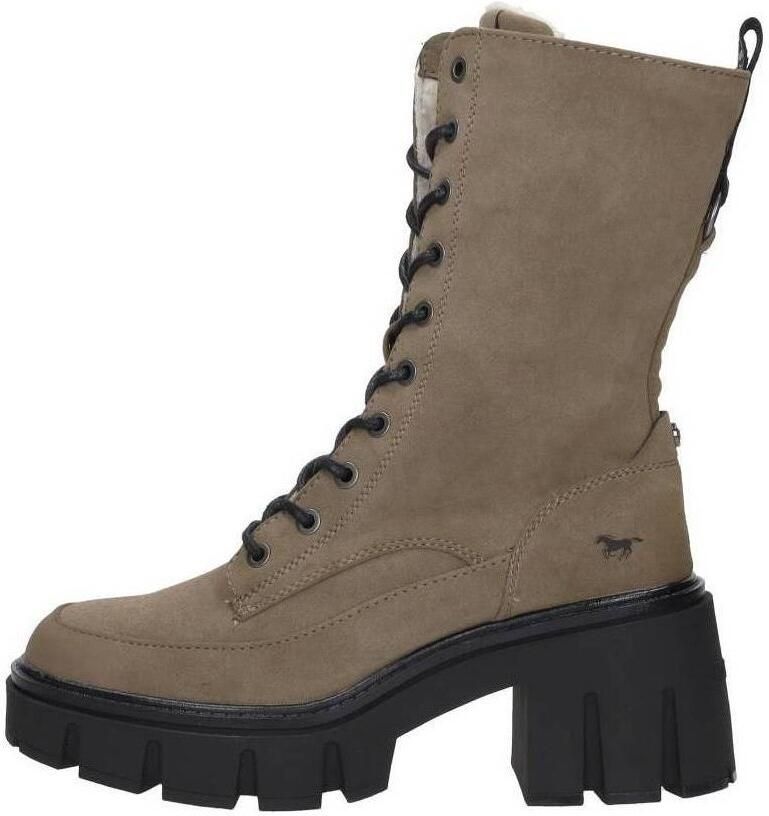 Mustang Warme Platform Veterschoen voor Dames Gray - Foto 5