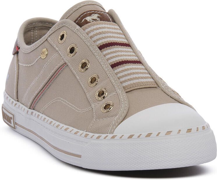 Mustang Lage Sneakers BEIGE