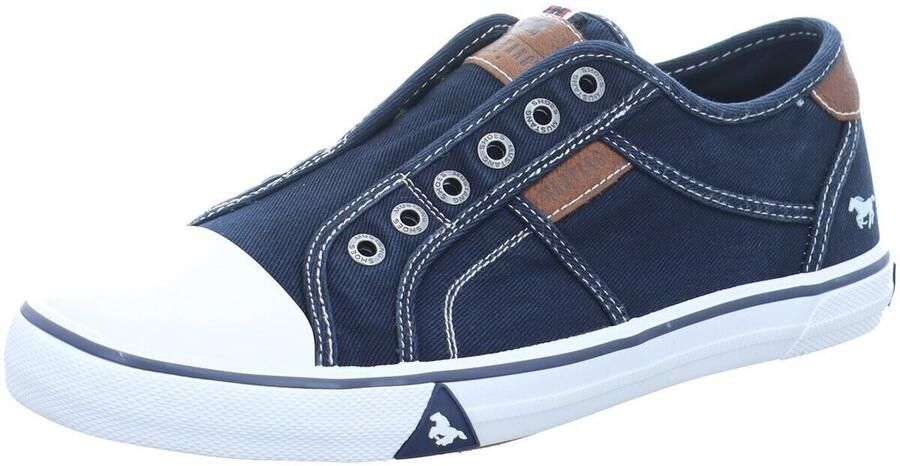 Mustang heren canvas sportschoenen donkerblauw - Foto 2