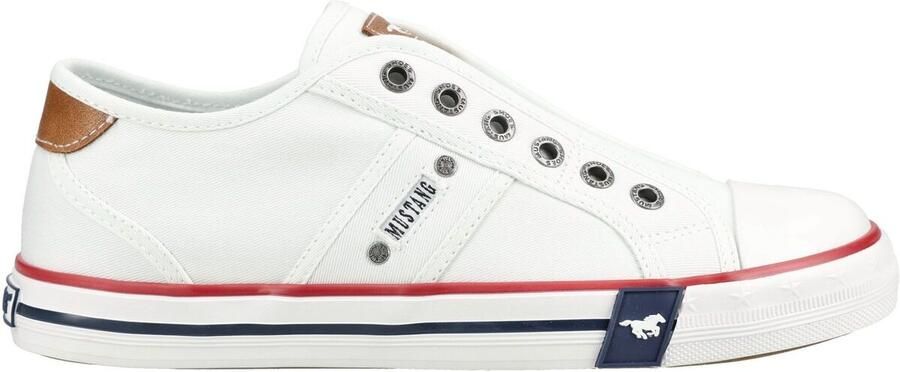 Mustang dames canvas sneaker wit - Foto 2