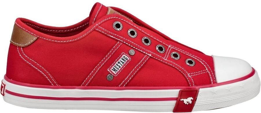 Mustang dames canvas sneaker rood - Foto 2