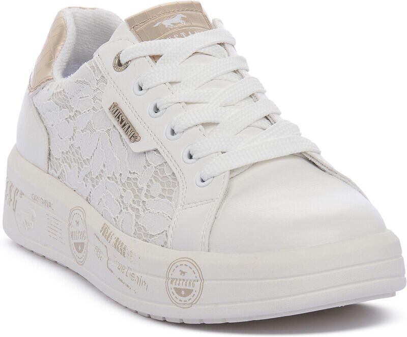Mustang Lage Sneakers WHITE