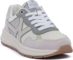 MUSTANG Sneakers laag mintgroen wit