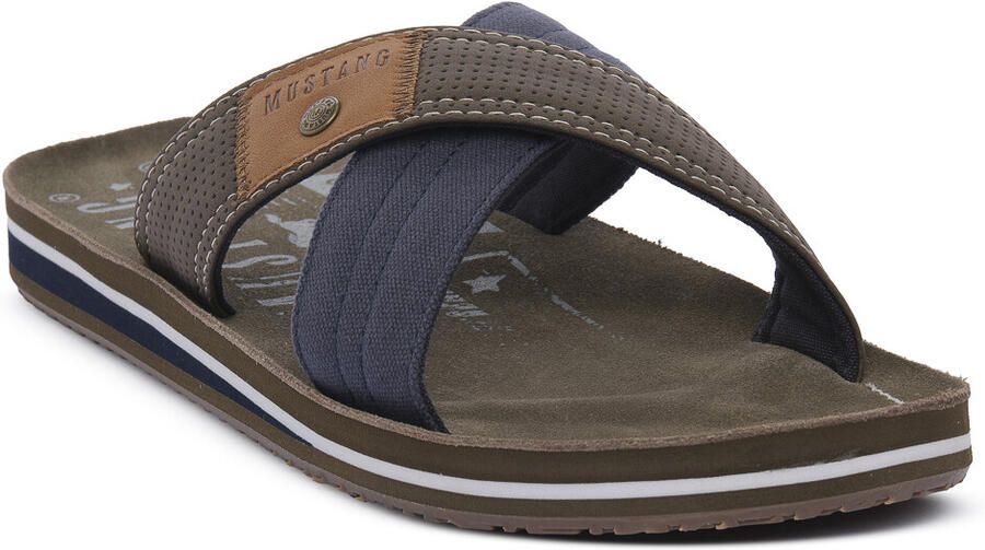 Mustang Platte sandalen KHAKI
