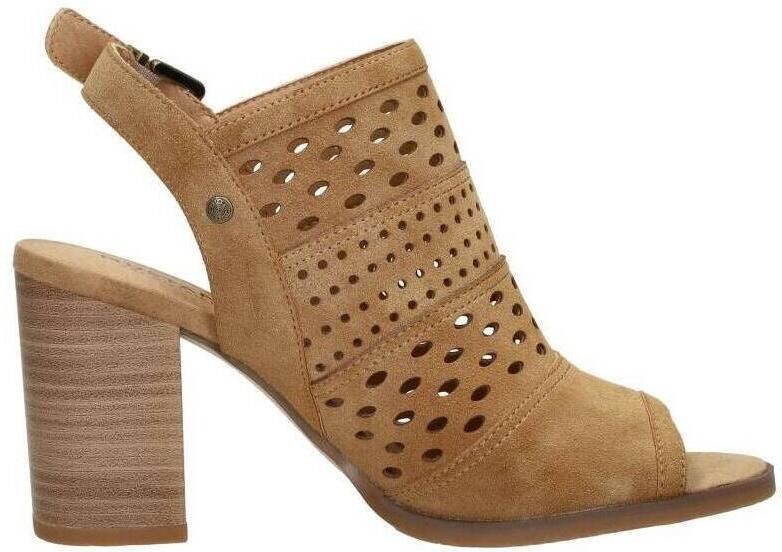Mustang Shoes Sandaaltjes zomerschoen avond schoen blokhak met stijlvolle perforaties - Foto 3