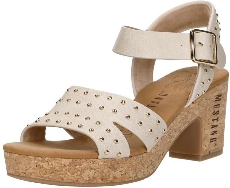 Mustang Sandalen Hak Sandalen Hak Gebroken wit - Foto 11