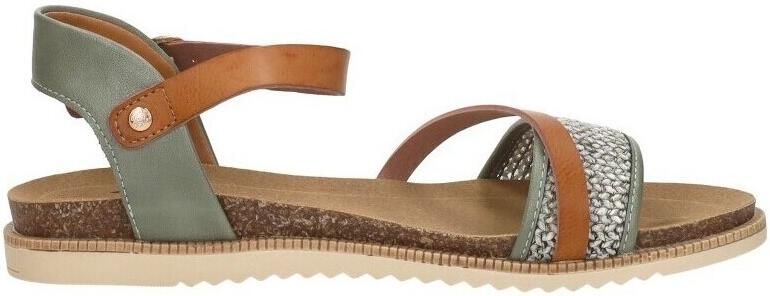 Mustang Sandalen Plat Sandalen Plat Groen - Foto 7