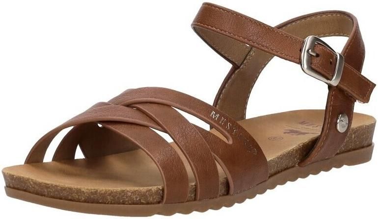 Mustang Sandalen Plat Sandalen Plat Cognac - Foto 10