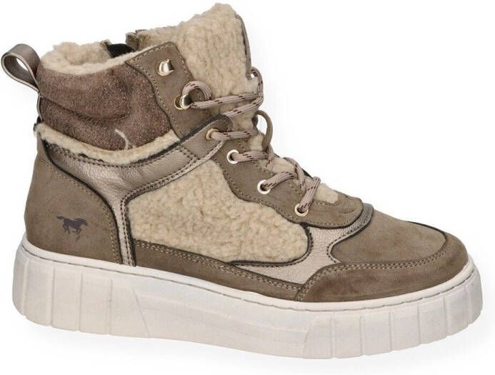 Mustang Shoes Winterlaarzen plateau veterschoenen enkellaars met teddy-voering - Foto 2