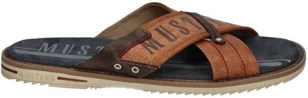 Mustang Shoes Slippers zomerschoen slippers badschoen met opvallende logo-opschrift - Foto 8