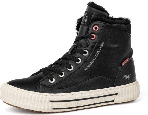 Mustang Shoes Winterlaarzen high top sneakers veterschoenen met plateauzool