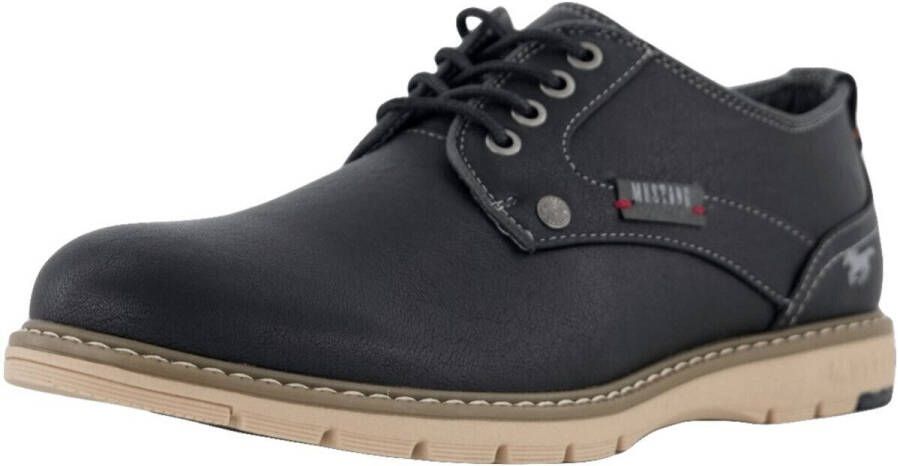 Mustang Shoes Veterschoenen vrijetijdsschoen halfschoen veterschoen met logo-opdruk