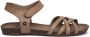 Mustang Taupe Sandaal met Klittenbandsluiting Beige Dames - Thumbnail 4