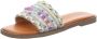 Mustang Shoes Slippers flats sandaal pool slides met modieuze glitterdraden - Thumbnail 1