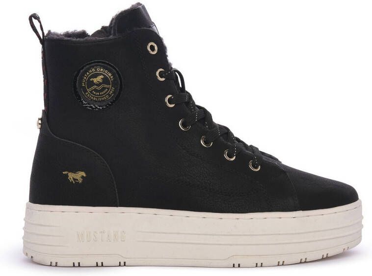 Mustang Shoes Winterlaarzen plateauboots enkellaars high top sneaker met binnenrits