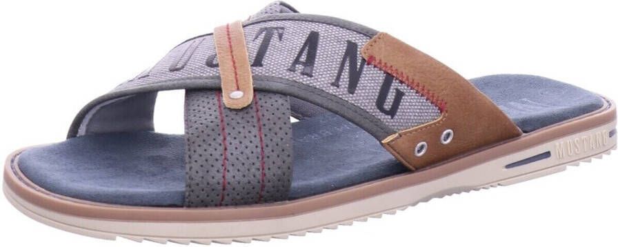 Mustang Shoes Slippers zomerschoen slippers badschoen met opvallende logo-opschrift