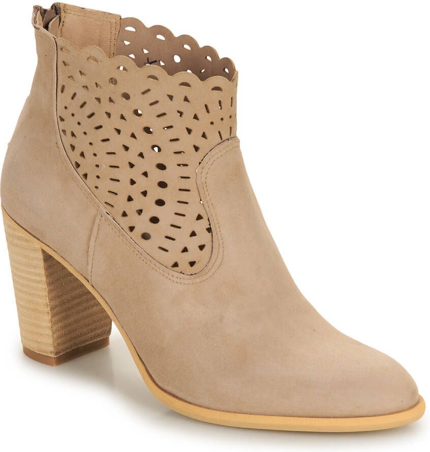 Myma Enkellaarzen 7750-MY00-VEL-TAUPE