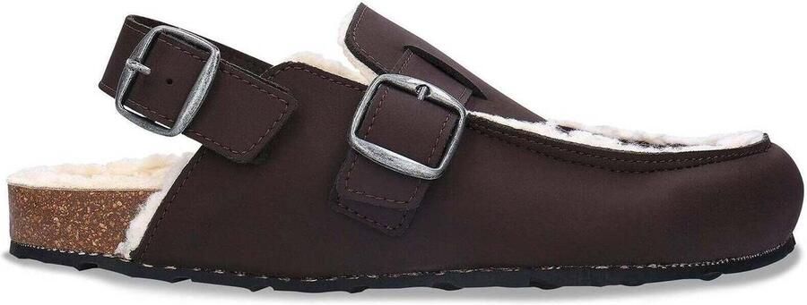 Nae Vegan Shoes Klompen Vegan Winterclogs met Katoenen Voering Medan Bruin