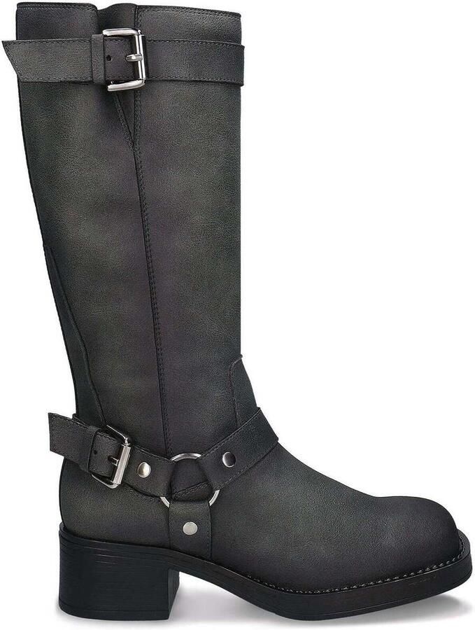 Nae Vegan Shoes Laarzen Vegan Motorlaarzen voor Dames Ruby Grijs
