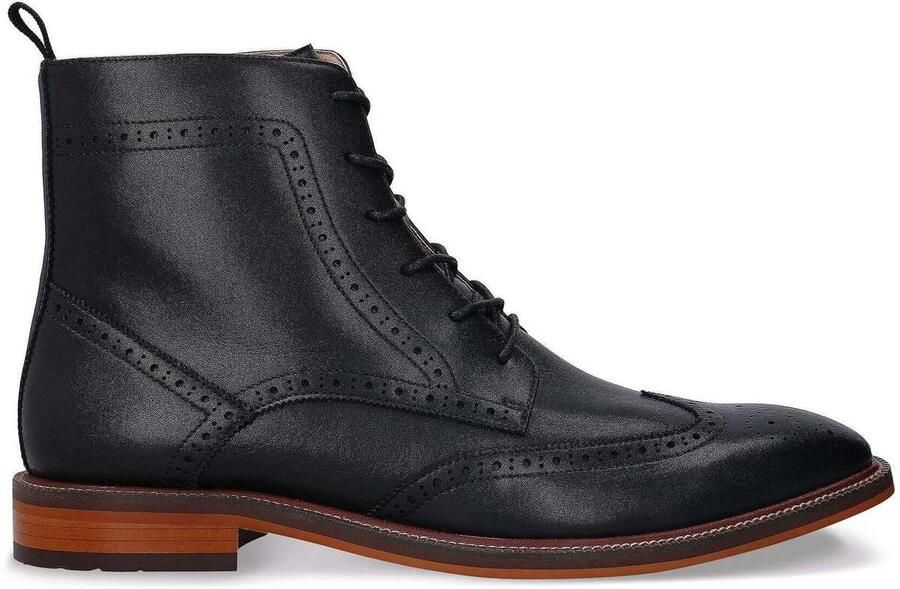 Nae Vegan Shoes Laarzen Vegan Veterboots voor Heren Chase Zwart