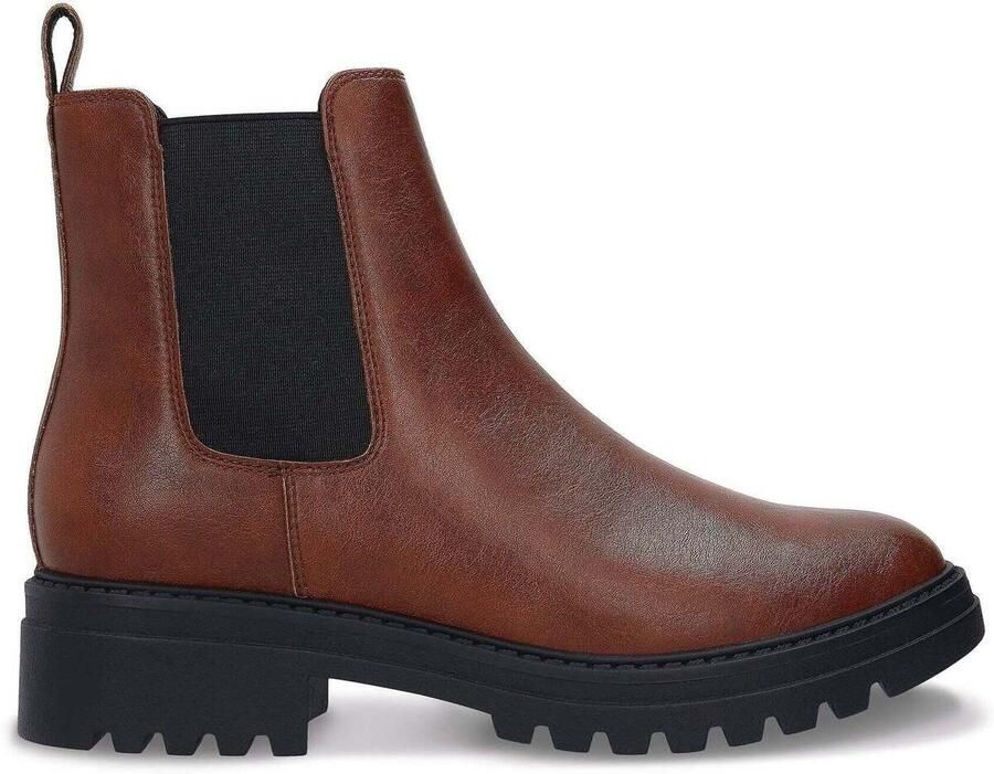 Nae Vegan Shoes Nette schoenen Vegan Chelsea Boots voor Dames Evie Bruin