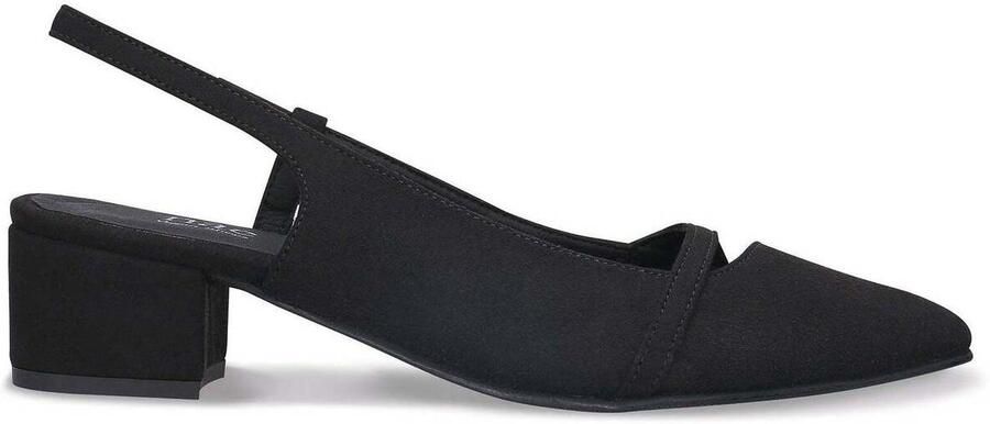 Nae Vegan Shoes Pumps Vegan Sandalen met Lage Hak voor Dames Solane Zwart