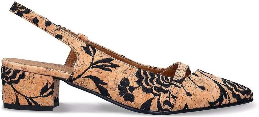 Nae Vegan Shoes Pumps Vegan Sandalen van Kurk voor Dames Zurie Bruin
