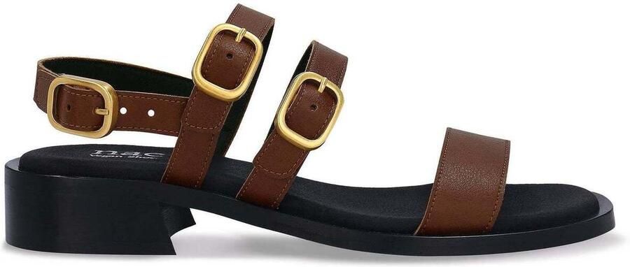 Nae Vegan Shoes Sandalen met hakken Vegan Sandalen voor Dames Vera Bruin