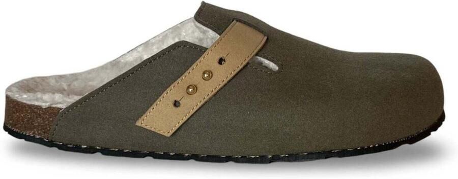 Nae Vegan Shoes Huisschoenen 'Levu' lichtbruin olijfgroen