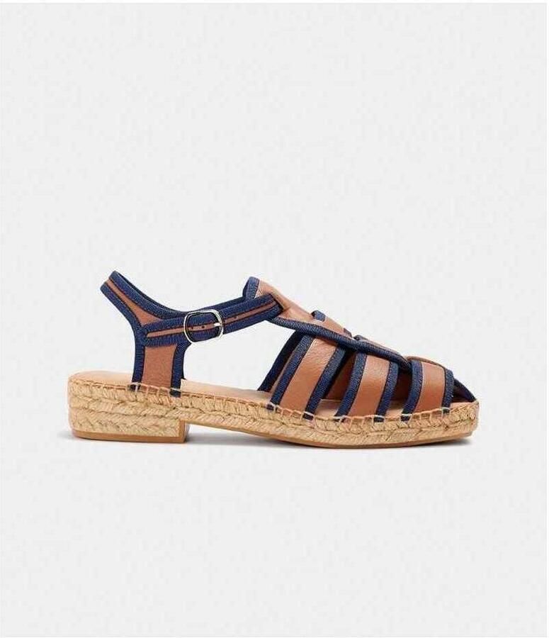 Naguisa Espadrilles Sativa Light Brown Navy