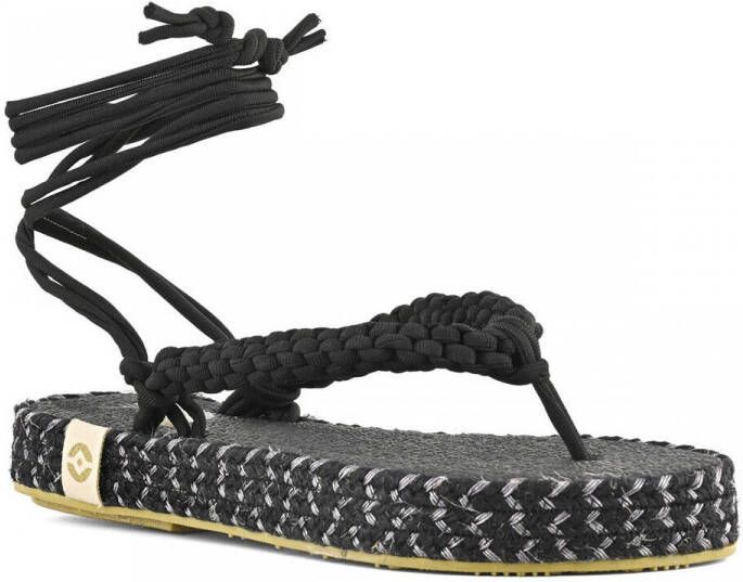 Nalho Sandalen BLK MEDHA SANDAL WITH CROCHET UPPER