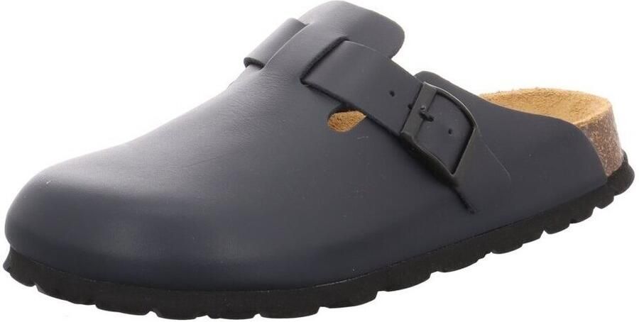 Natural Sense dames pantoffels klomp leer blauw