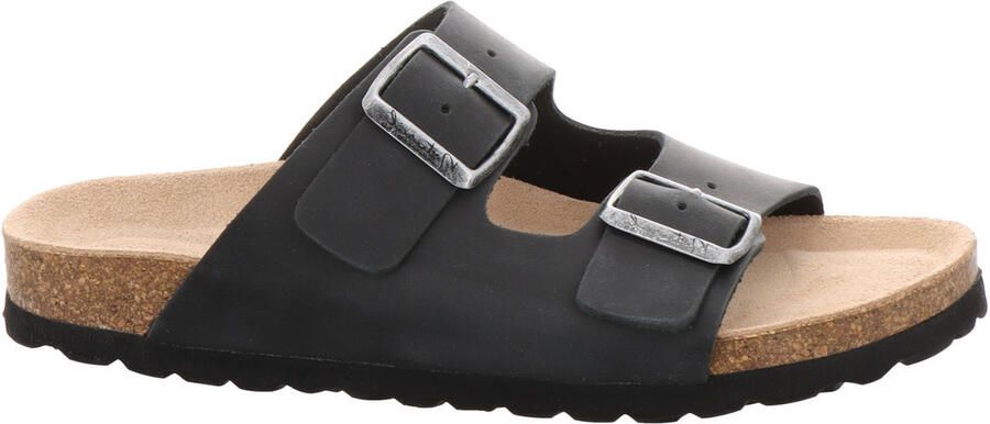 Natural Sense unisex pantoffels muiltjes sandalen leer navy