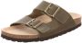 Natural Sense unisex pantoffels muiltjes sandalen leer khaki - Thumbnail 2